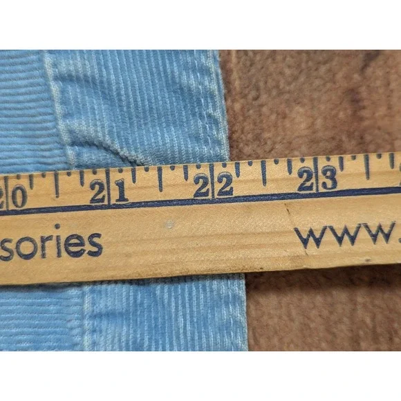 Vintage 70s‎ Made In USA Levi's Type 3 Corduroy Trucker Jacket Baby Blue Size 22 - Picture 7 of 9